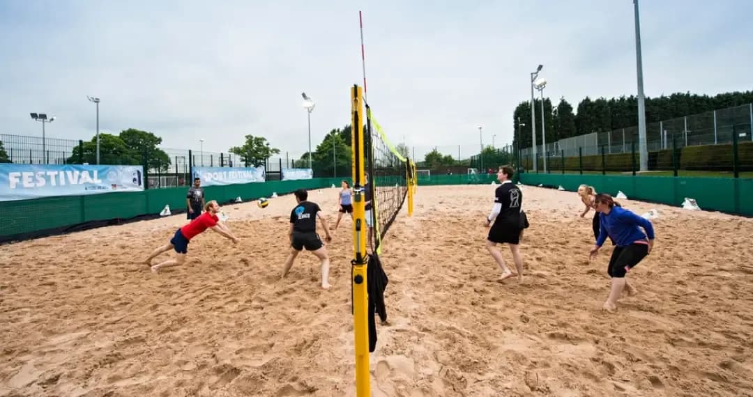 Beach Volleyball Court is a unique and fun element to enjoy outdoor sports and activities in a relaxed, social setting