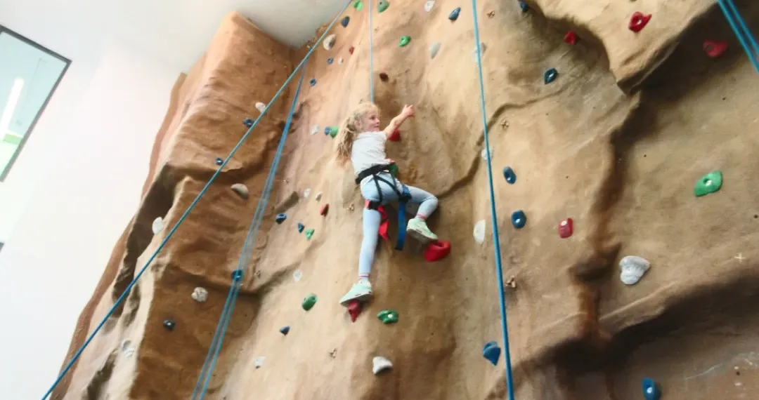 Climbing Wall 7-meter climbing wall with 8 routes, 7 of which are equipped with auto-belay devices