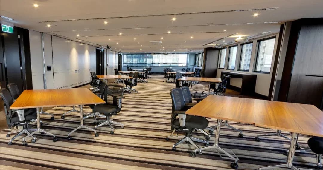 Conference Space, designed to accommodate a variety of events, including academic conferences & workshops