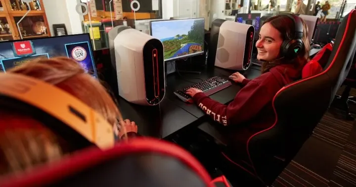 Esports Gaming Hub, used for a range of opportunities from casual gaming after class to researchers performing