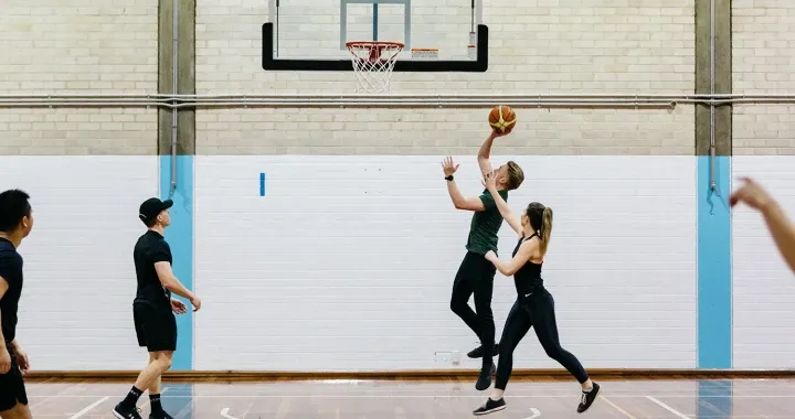 UCFitx Indoor Court, indoor multisport courts. Both are marked for netball, basketball and volleyball