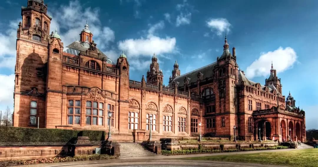 Kelvingrove Art Gallery and Museum features over 8,000 objects, including fine art, natural history, and historical artifacts