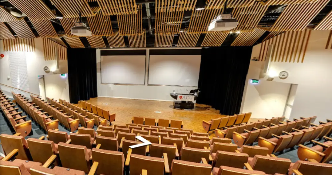Ryan Auditorium, delivering large lectures, seminars, and guest lectures, providing a space for academic presentations