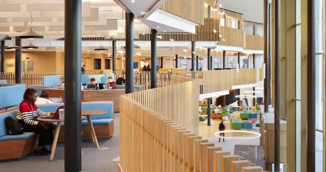 Student Centre to vast social spaces, a café, meeting rooms and space to take a break, relax with friends