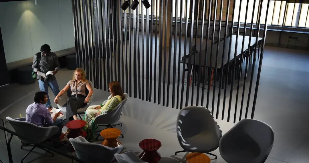 Student Lounge, space to catch up with friends and take a break before heading to class