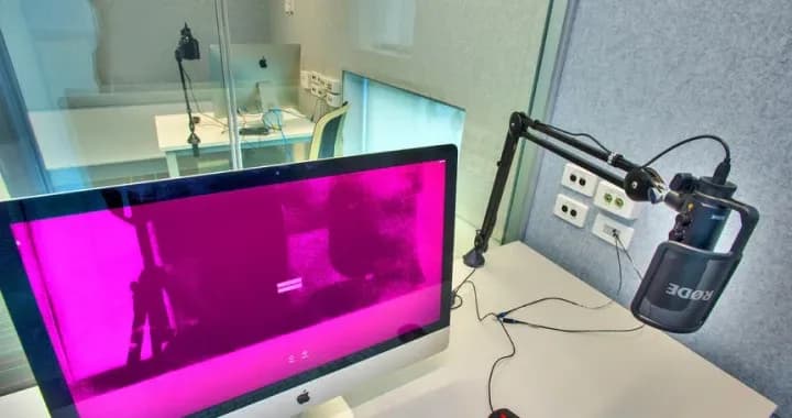 Audiovisual editing, and to conduct recorded interviews in acoustically quiet spaces