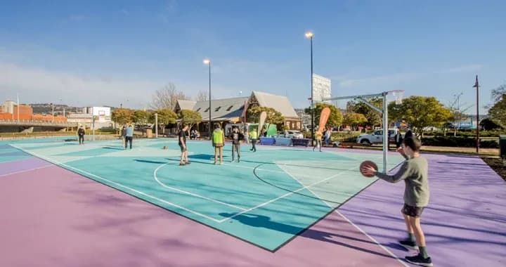 A series of outdoor spaces for learning, events, and gatherings